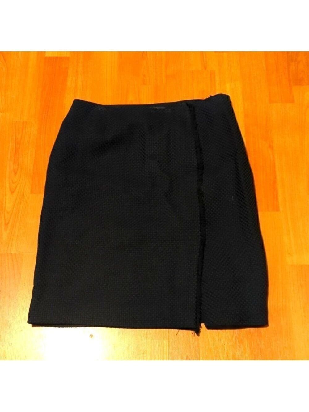 Brooks Brothers Navy Blue Textured Skirt Size 8 Lawyer Attire Career Business